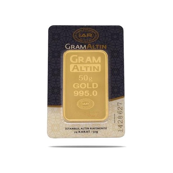 İstanbul Altın Rafinerisi 50 Gram (995) 24 Ayar Külçe Altın