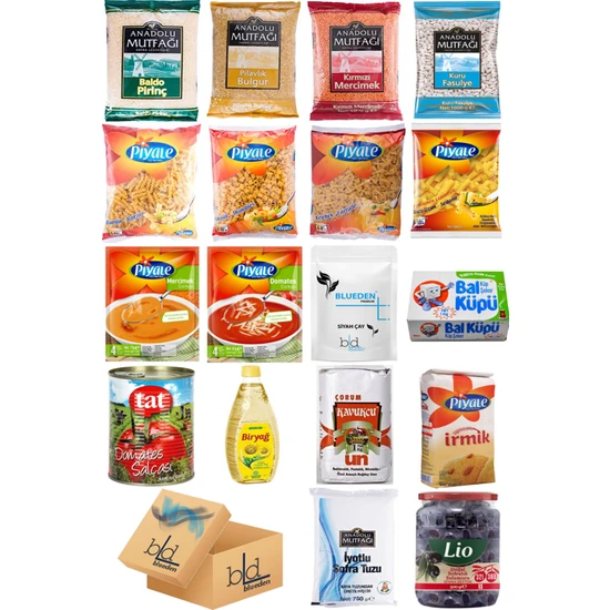 Blueden Ramazan Kumanya Gıda Paketi 18 Parça 97 Nolu Paket