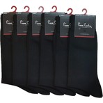 Pierre Cardin 6'lı Siyah Erkek Pamuk Çorap %80 Pamuk Elastan Nefes Alabilir Yapı