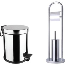 Maxiflow Ayaklı Banyo Wc Set + 3 Lt Çöp Kovası Banyo Seti