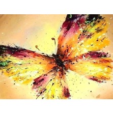 Womb Hobby Sarı Kelebek Sayılarla Boyama Seti 40 x 50 cm (Tuvale Gerili)