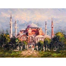 Womb Hobby Ayasofya Sayılarla Boyama Seti 40 x 50 cm (Tuvale Gerili)