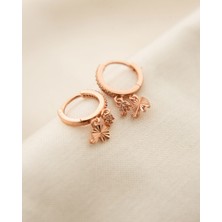 Papatya Silver 925 Ayar Gümüş Fil Figürlü Halka Kadın Küpe