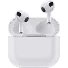 Coverzone Airpods 3 Kulaklık Koruyucu MDL04 Ince Silikon Slim Kapak Kılıf Beyaz