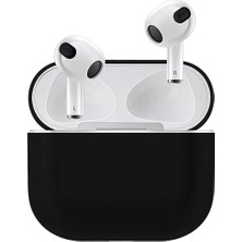 Coverzone Airpods 3 Kulaklık Koruyucu MDL04 Ince Silikon Slim Kapak Kılıf Siyah