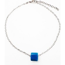 BijuStore Mavi Boncuk Tasarım Zincir Halhal