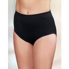 Şahinler Siyah Ribana Yüksek Bel Bato Slip 6'lı Ekonomik Paket MB008