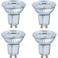 Osram 4.5-50W Dimmable Sarı Işık 2700K GU10 Kısılabilir LED Spot Ampul 4 Adet