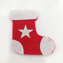 Lora Davet Yılbaşı Yeniyıl Süsleri Keçe Çorap Kırmızı 16237