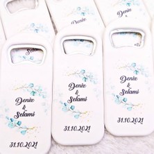 Hayaller Dükkanı 30 Adet Baskılı Dikey Açacak Magnet 4,5X10,5 cm Uv Nikah Şekeri Nişan Şekeri