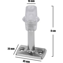 Adilon Kapı Stoperi, Kapı Tamponu 8 cm Krom 4'lü