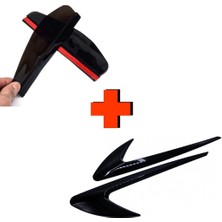 Aksefuar Lazer Volkswagen Touran Çamurluk Venti / Ayna Rüzgarlığı (Pianoblack)