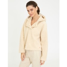 Pierre Cardin Kadın Camel Crop Top Sweatshirt 50244908-VR015