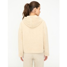 Pierre Cardin Kadın Camel Crop Top Sweatshirt 50244908-VR015