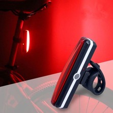 Enjoy Outdoor Bisiklet Kuyruk Işık Uyarı USB Şarj Edilebilir Güvenlik Dağ Bisikleti Gece Sürüş Ekipmanları LED Mavi Kırmızı Su Geçırmez Çok Fonksiyonlu (Yurt Dışından)