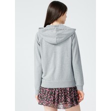 Aeropostale Kapüşonlu Gri Melanj Kadın Sweatshirt