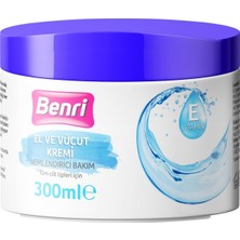 Benri Nemlendirici Bakım El ve Vücut Kremi 300 ml