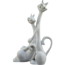Pol & Art HYK36 Sevgili Kediler Polyester Obje
