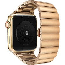 Zore Apple Watch Uyumlu 44MM Krd-41 Metal Kordon Rose Gold