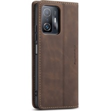 Lnobern Xiaomi 11T Pro ile Uyumlu Buzlu Retro Buzlu Cüzdan Cep Telefonu Kickstand Kılıfı (Yurt Dışından)