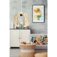 Begüsa Urla Tekli Akça Ahşap Avize  No: 3