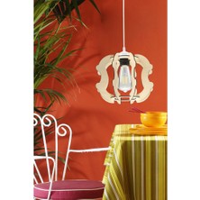 Begüsa Urla Tekli Akça Ahşap Avize  No: 4