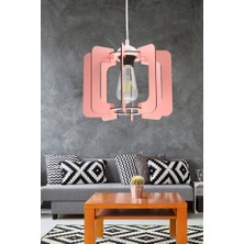 Begüsa Urla Tekli  Pembe Ahşap Avize  No: 2