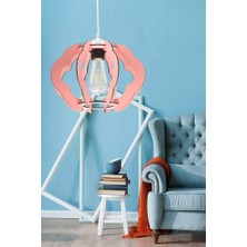 Begüsa Urla Tekli Pembe Ahşap Avize  No: 5