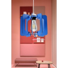 Begüsa Urla Tekli  Mavi Ahşap Avize  No: 2