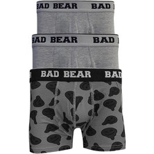 Bad Bear Melt 3 Pack Erkek Gri Desenli Boxer