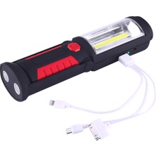 PR5W-1 5 W Cob + 1W F8 IP43 Su Geçirmez Beyaz Işık LED Torch Iş Işığı-Kırmızı