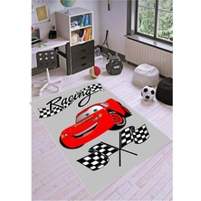 STY Home Şimşek Maquin Çocuk Kaymaz Tabanlı Makinede Yıkanabilir Halı Kilim Yolluk Gri