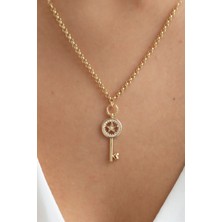 Goldium Altın Yıldızlı Anahtar Kolye