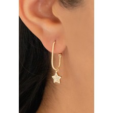 Goldium Altın Yıldız Küpe