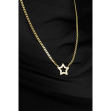 Hestia Silver Taşlı Işıltılı Yıldız 925 Ayar Gümüş Kolye