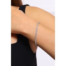 Hestia Silver Ince Su Yolu 925 Ayar Gümüş Bileklik