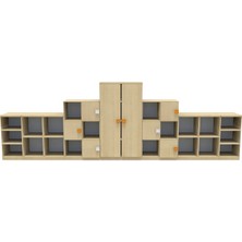 Woody Life Mobilya Ünitesi Çocuk Odası Anaokulu Kreş Düzenleyici Dolap