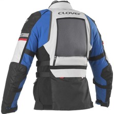 Clover Gts-4 Airbag Korumalı Motosiklet Ceketi (Mavi/gri)