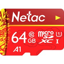 Netac Tf （microsd） 64GB Hafıza Kartı A1 U1 C10 Trafik (Yurt Dışından)