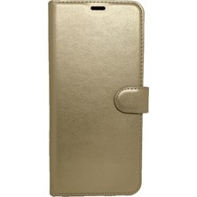 Eonaks Oppo A52 Cüzdan Kılıf Stantlı Gold