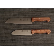 Solingen Zeytin Saplı Profesyonel Santoku Bıçağı 2'li 15/20 cm.