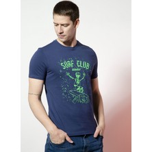 North Of Navy I-N32 Bisiklet Yaka Kısa Kol Lacivert Erkek T-Shirt