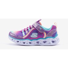 Skechers HEART LİGHTS - RAİNBOW LUX Büyük Kız Çocuk Mor Işıklı Spor Ayakkabı - 302308L PRMT