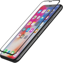 Adaman Apple iPhone Xs Max Için Temperli Siyah Ekran Koruyucu Kırılmaz Cam