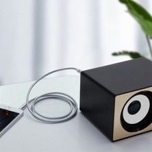 Hiqonic Apple iPhone Samsung Xiaomi Huawei Oppo Uyumlu Örme 3,5mm. Aux Çelik Örgü Araç Ev Müzik Video Ses Kablosu.