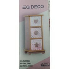 Deco 3 Bölmeli Ahşap Takı Düzenleyici