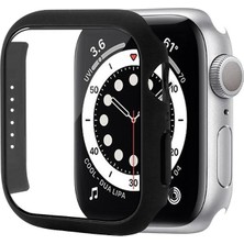 AktarMobile Apple Watch 7 45 mm Uyumlu Ekran Koruyucu Kasa Koruma Full Body Gard Tüm Gövde Koruyucu Tam Koruma Siyah