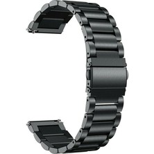 AktarMobile Huawei Watch Gt 3 46 mm Uyumlu Metal Kordon  Premium  Paslanmaz Çelik Kayış  Baklalı Modelsiyah