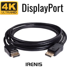 IRENIS Displayport Kablo - 19 Pin - 165 Hz Destekli - 21 Gbit, 1 metre