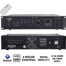 Hepa Merz HM250 - 6 Bölgeli Anfi 250 Watt 6 Zone Mikser Amfi Usb Bluetooth